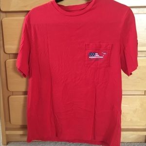 Vineyard Vines red short sleeves unisex T-shirt